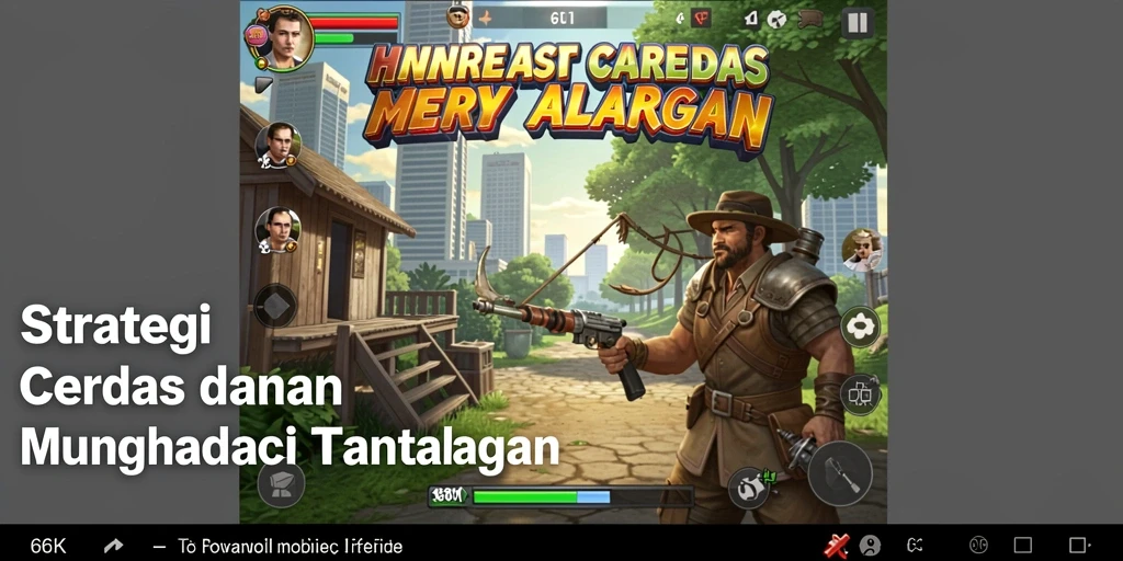 Screenshot utama gameplay strategi 66K dengan aksi yang mendebarkan.