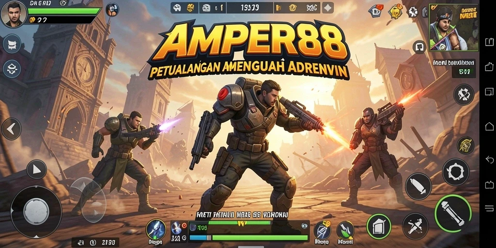 Tampilan gameplay seru AMPER88 yang penuh aksi dan petualangan mendebarkan.