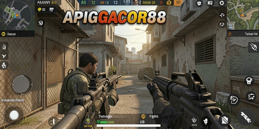 Tampilan layar gameplay <strong>APIGACOR88</strong> yang penuh aksi dan intens.