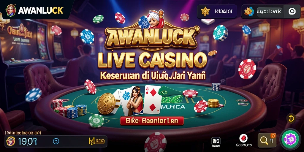Tampilan menarik dari gameplay AWANLUCK dengan dealer yang siap melayani.