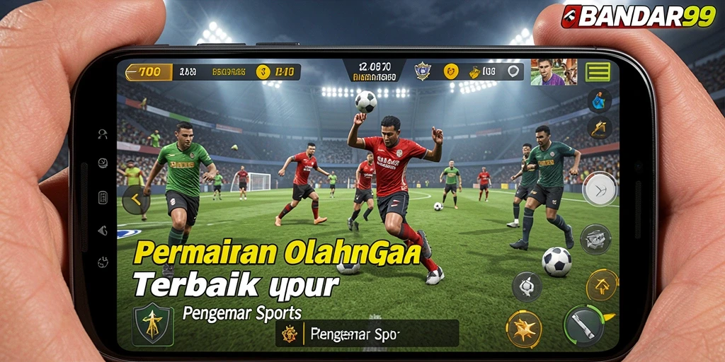 Tampilan interaktif dari gameplay olahraga yang mendebarkan.