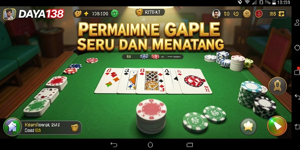 Tampilan gameplay DAYA138 yang menegangkan saat bermain Gaple.