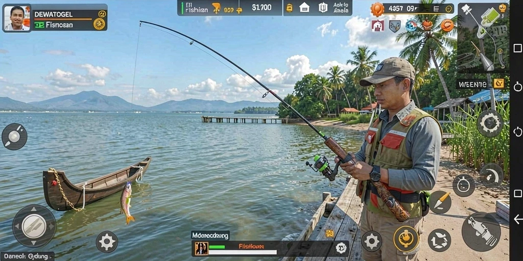 Tangkapan ikan besar dalam gameplay seru DEWATOGEL.