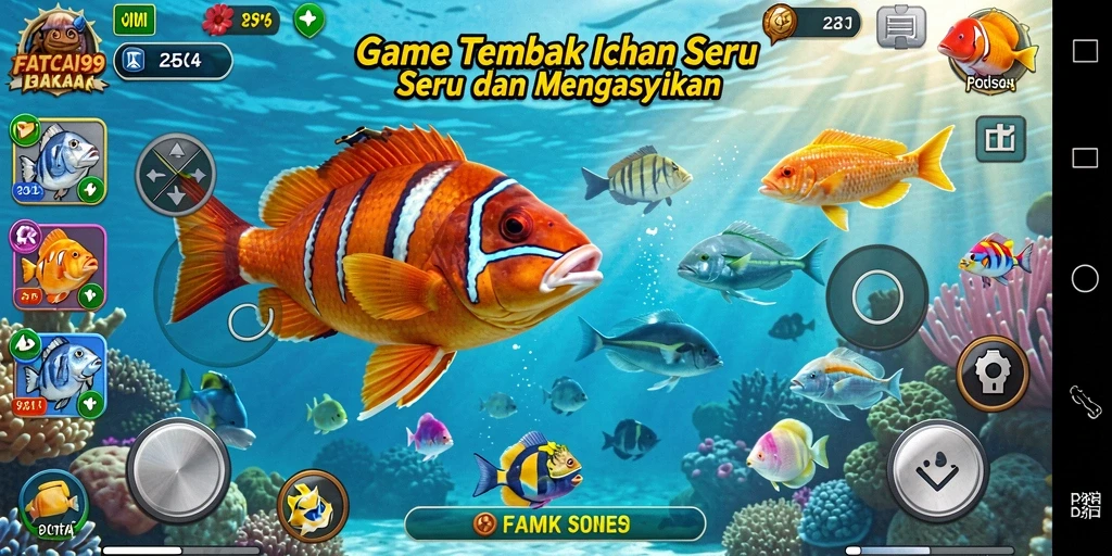 Tampilan menarik dari gameplay Tembak Ikan di FATCAI99.