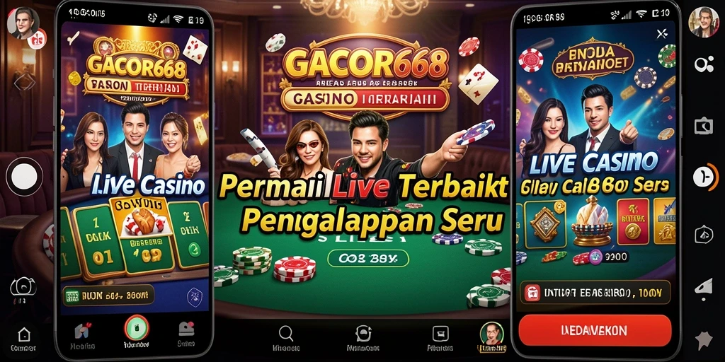 Tampilan gameplay GACOR668 yang dinamis dalam Live Casino.