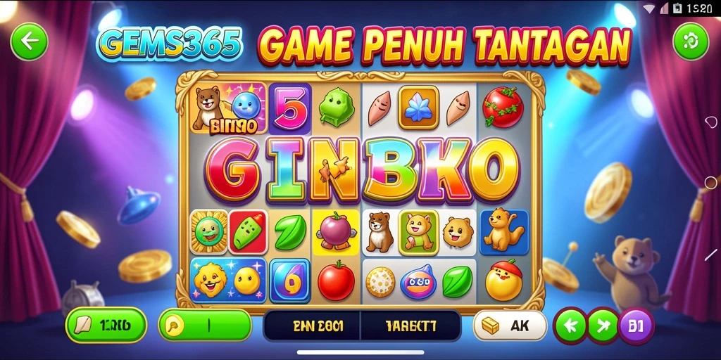 Screenshot gameplay GEMS365 yang menarik dan interaktif.