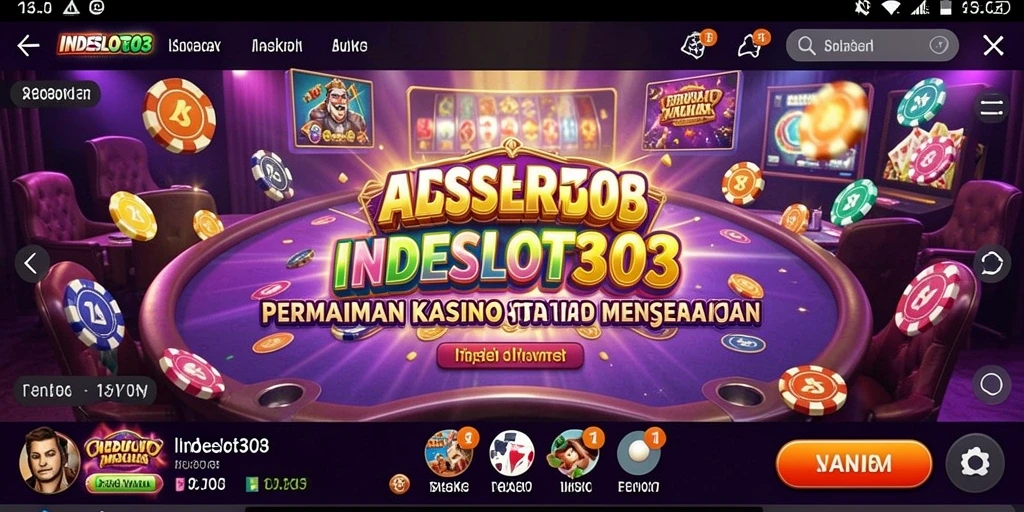 Screenshot permainan Kasino menarik dari INDESLOT303 dengan grafis yang memukau.