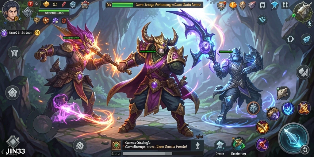 Screenshot gameplay dari JIN33 yang menunjukkan aksi pertarungan menegangkan.