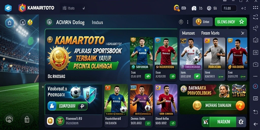Screenshot KAMARTOTO menampilkan antarmuka taruhan olahraga yang menarik.