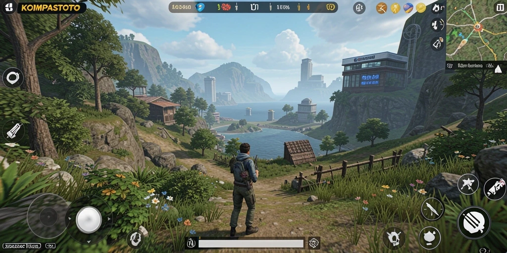Tangkapan layar gameplay <strong>KOMPASTOTO</strong> menampilkan aksi simulasi yang menarik dan interaktif.