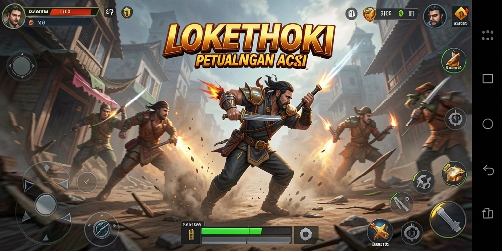 Tampilan gameplay seru dalam LOKETHOKI yang memacu adrenalin.