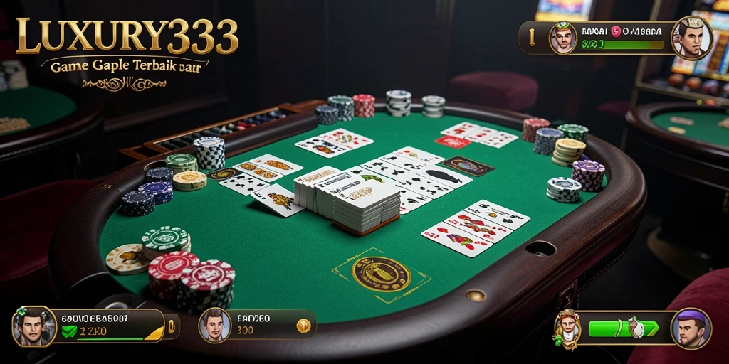 Screenshot LUXURY333 menunjukkan gameplay Gaple yang seru dan menarik.