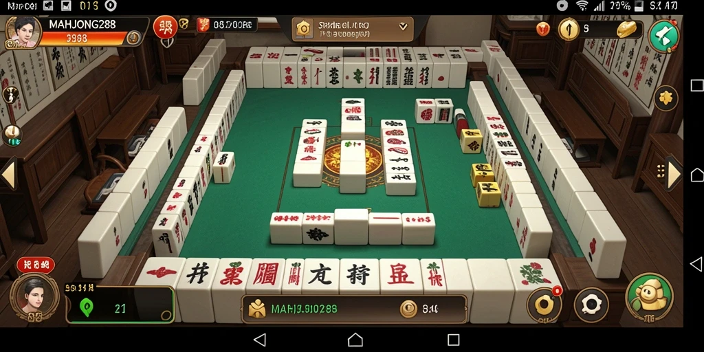 Screenshot gameplay menarik dari MAHJONG288 dengan tantangan Mahjong.