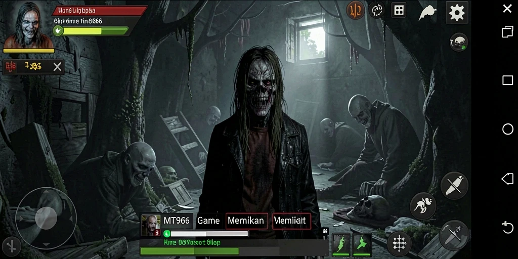 Tampilan gameplay MT966 yang menyeramkan dan mencekam.