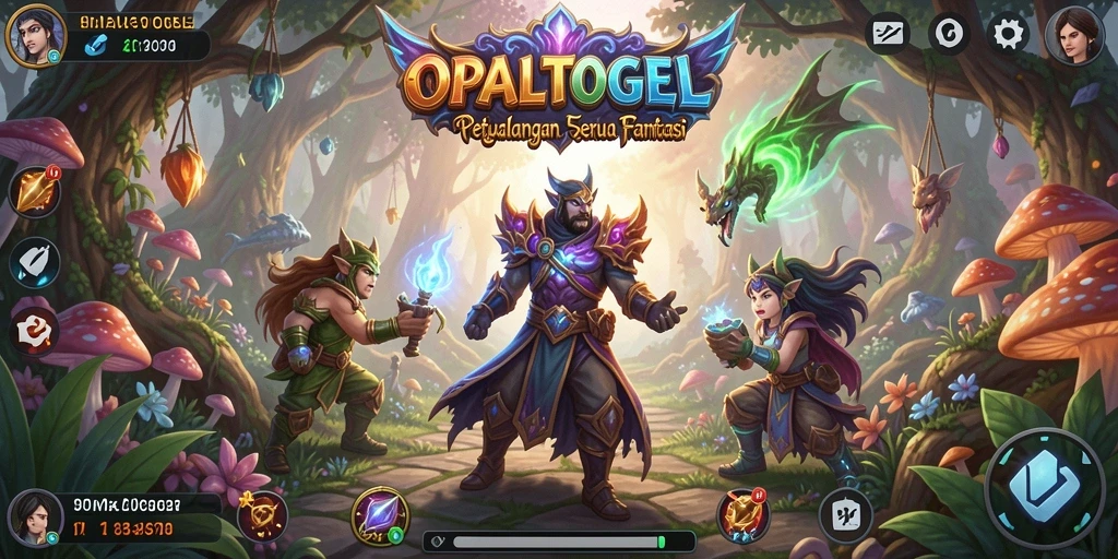 Screenshot gameplay OPALTOGEL menampilkan petualangan seru di dunia fantastis.