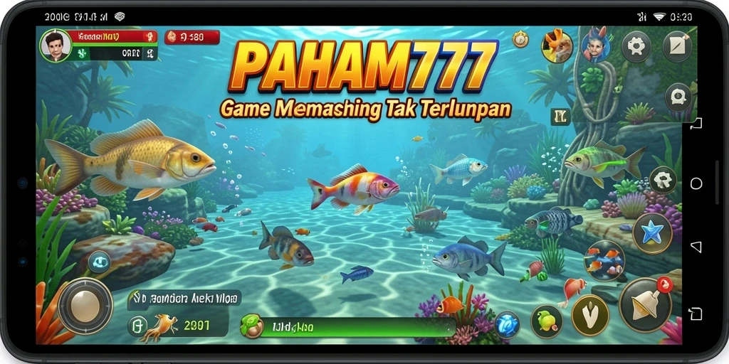 Tampilan gameplay PAHAM777 yang seru saat memancing ikan.