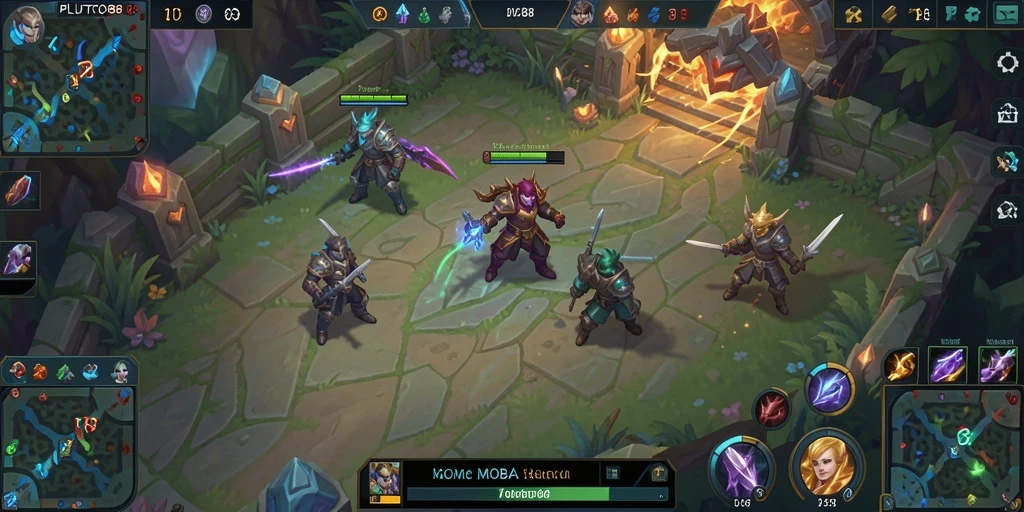 Tampilan gameplay seru di PLUTO88 dengan karakter dan strategi yang bervariasi.