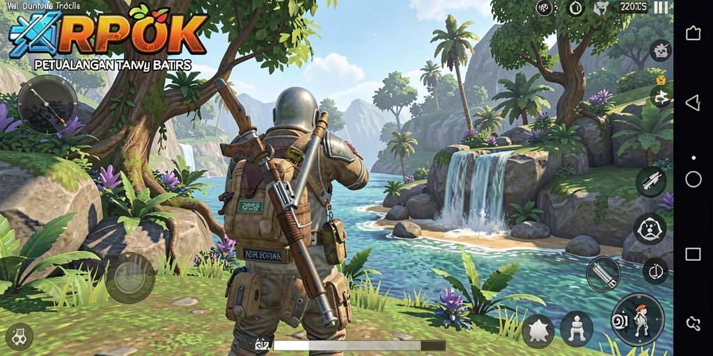 Screenshot gameplay RPOK menampilkan petualangan seru di dunia terbuka.