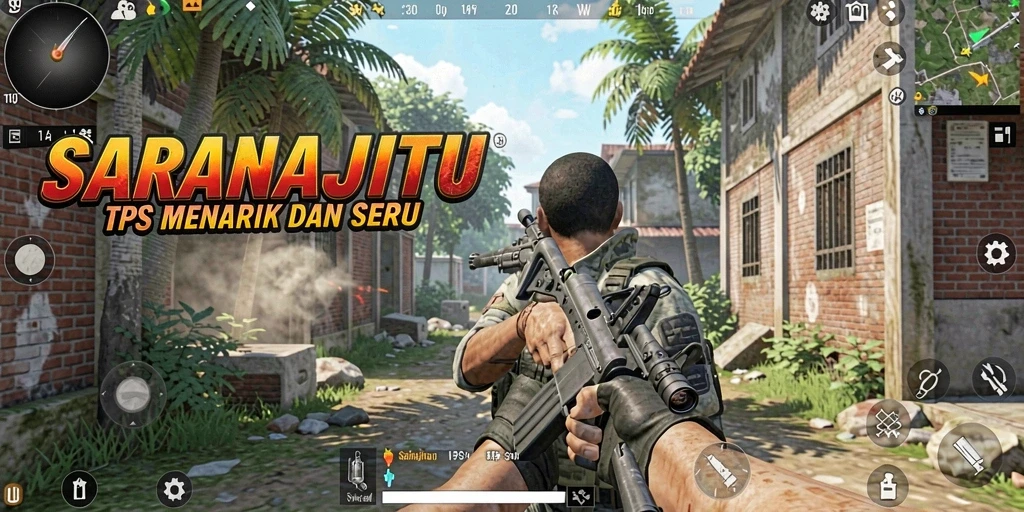 Tangkapan layar SARANAJITU menampilkan aksi seru dalam gameplay TPS.