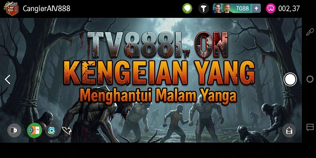 Tangkapan layar TV888 menampilkan suasana mencekam penuh kegelapan.