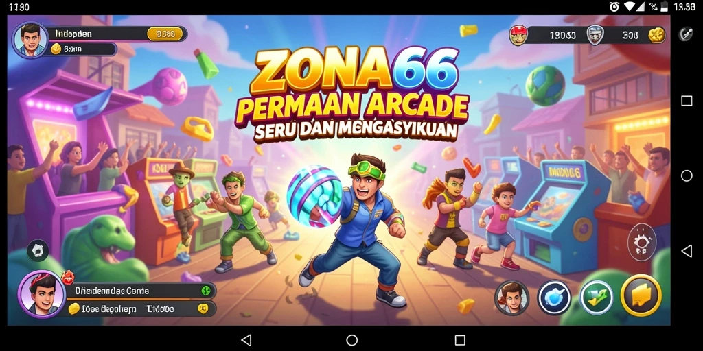 Tampilan gameplay ZONA66 yang memukau dalam genre Arcade.